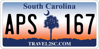 SC license plate APS167