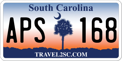 SC license plate APS168