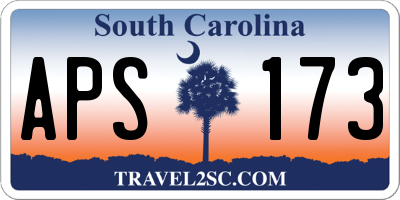 SC license plate APS173