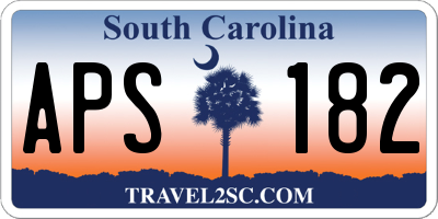SC license plate APS182