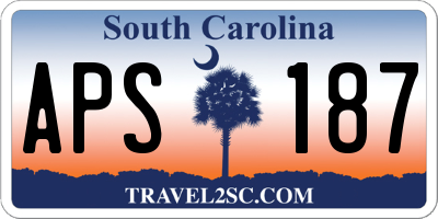 SC license plate APS187