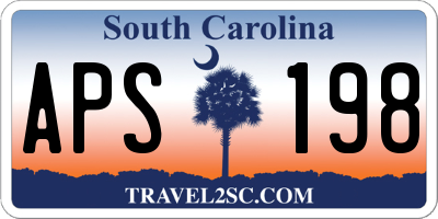 SC license plate APS198