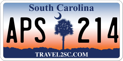 SC license plate APS214