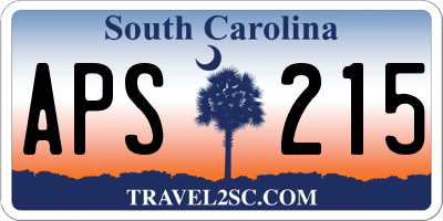 SC license plate APS215