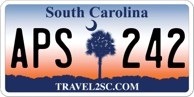 SC license plate APS242