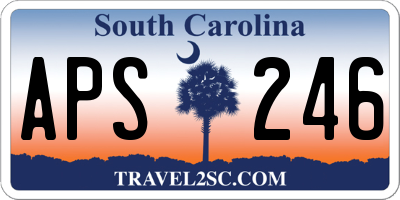 SC license plate APS246