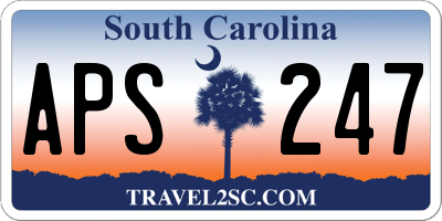 SC license plate APS247