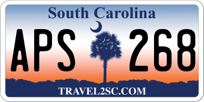SC license plate APS268