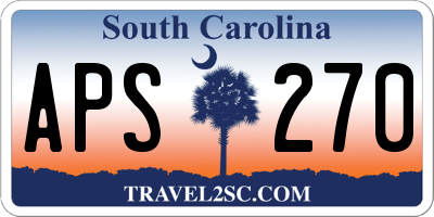SC license plate APS270