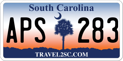 SC license plate APS283