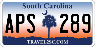 SC license plate APS289