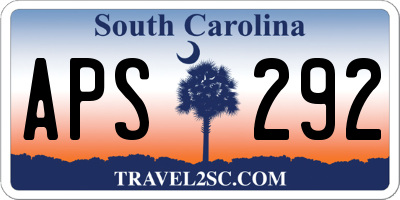 SC license plate APS292