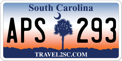 SC license plate APS293