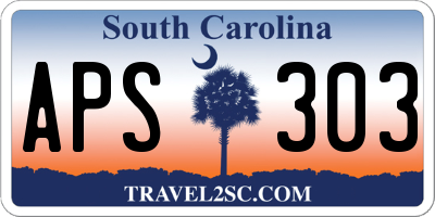 SC license plate APS303