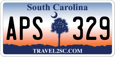 SC license plate APS329