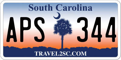 SC license plate APS344