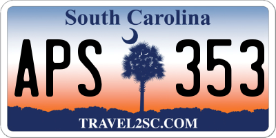 SC license plate APS353