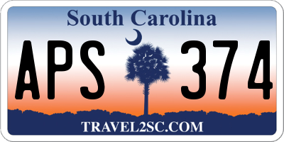 SC license plate APS374