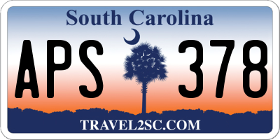 SC license plate APS378