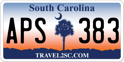 SC license plate APS383
