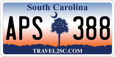 SC license plate APS388