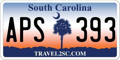 SC license plate APS393