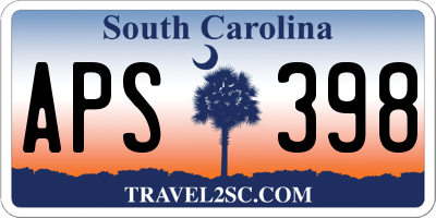 SC license plate APS398