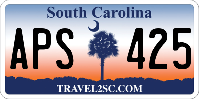 SC license plate APS425