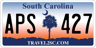 SC license plate APS427