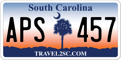 SC license plate APS457