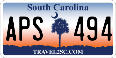 SC license plate APS494