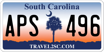 SC license plate APS496
