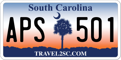 SC license plate APS501