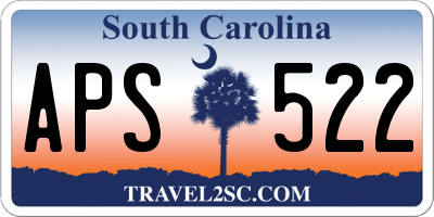 SC license plate APS522