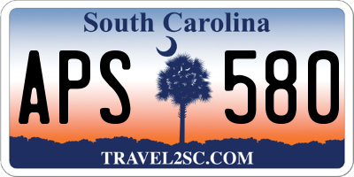 SC license plate APS580