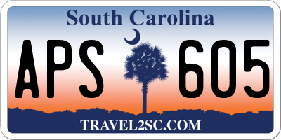 SC license plate APS605