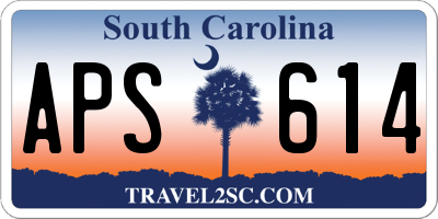 SC license plate APS614