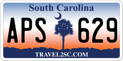 SC license plate APS629