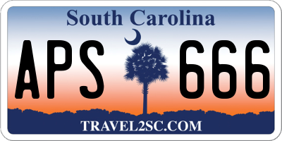 SC license plate APS666