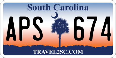 SC license plate APS674