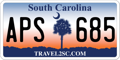 SC license plate APS685