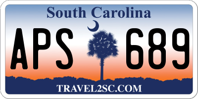 SC license plate APS689
