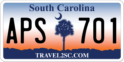 SC license plate APS701