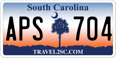 SC license plate APS704
