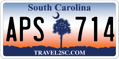 SC license plate APS714