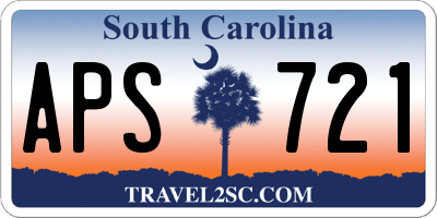 SC license plate APS721