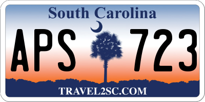 SC license plate APS723