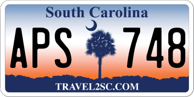SC license plate APS748