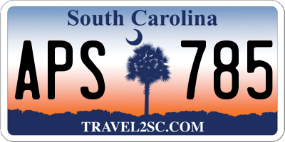 SC license plate APS785