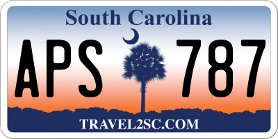 SC license plate APS787